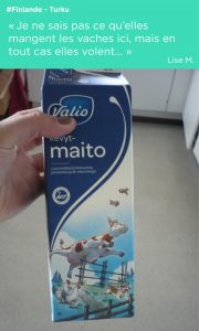 packaging lait bouteille vache volante