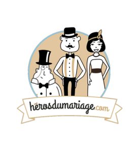 heros du mariage logo illustration graphiste freelance